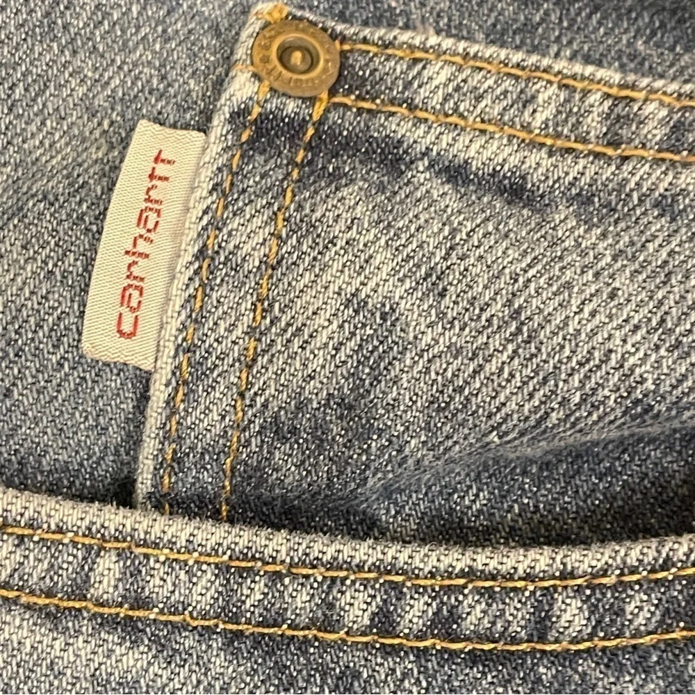 Carhartt Men’s Gray Denim Relaxed Fit Work Jeans B460 DPS 46X30 Workwear